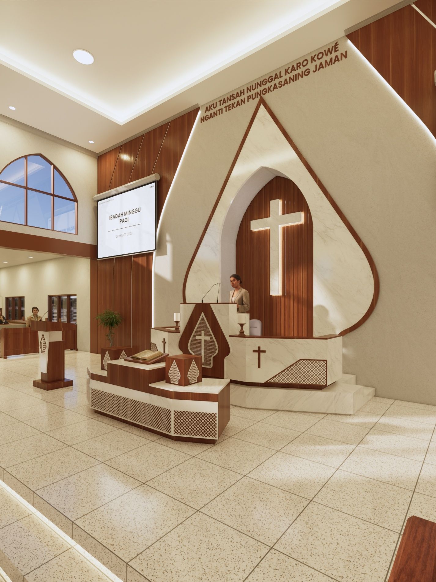 Altar saat digunakan berkhotbah